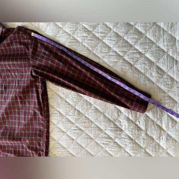 L.L. Bean Red Plaid Wrinkle Resistant Button Down Oxford - Size XL Tall - Picture 9 of 9